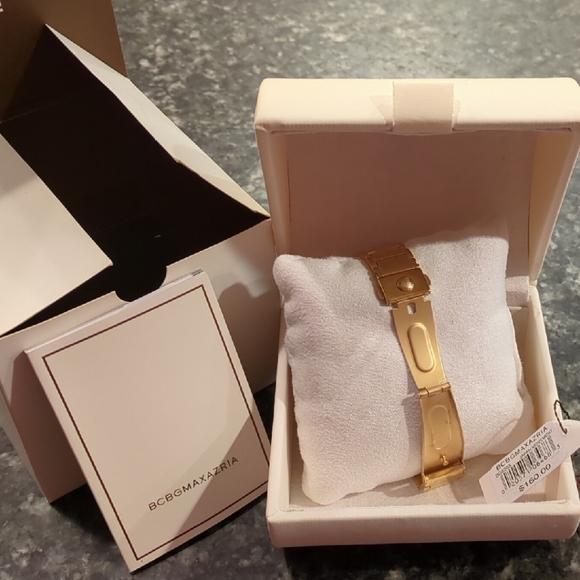 BCBGMaxAzria Gold-Tone Rectangular Watch - Picture 3 of 5